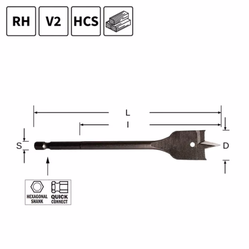 Speedboor, D=32mm L=150mm