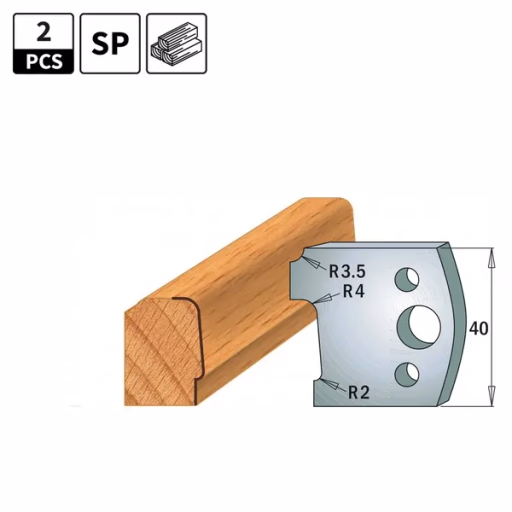 Profielmessen voor profielfreeskop I=40mm profiel 130