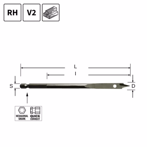 Speedboor, D=6mm L=150mm