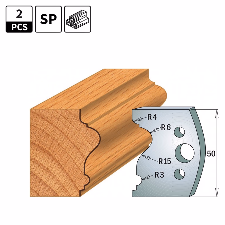 Profielmessen voor profielfreeskop I=50mm profiel 512