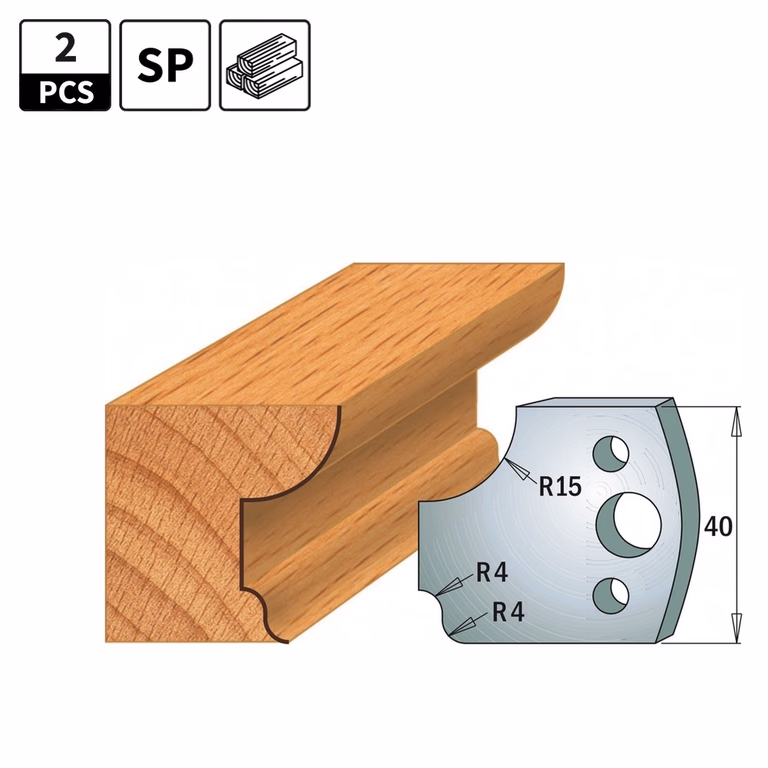 Profielmessen voor profielfreeskop I=40mm profiel 43
