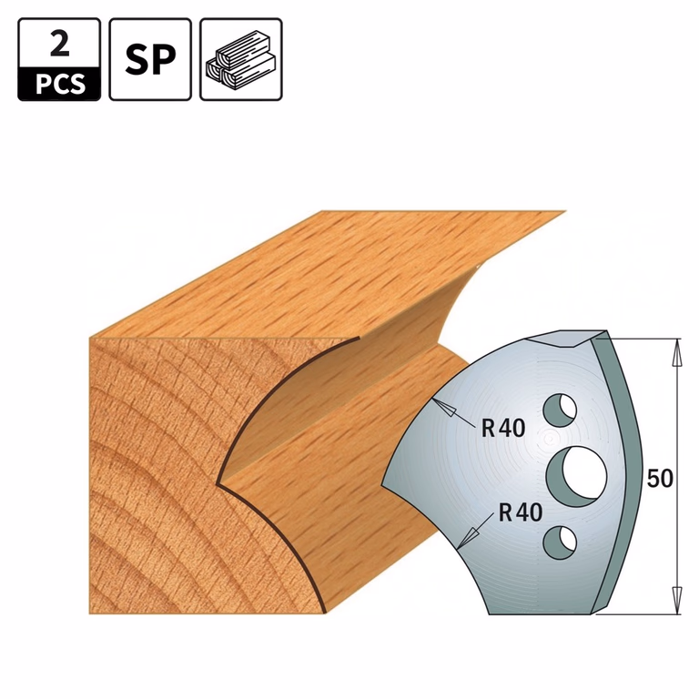 Profielmessen voor profielfreeskop I=50mm profiel 550