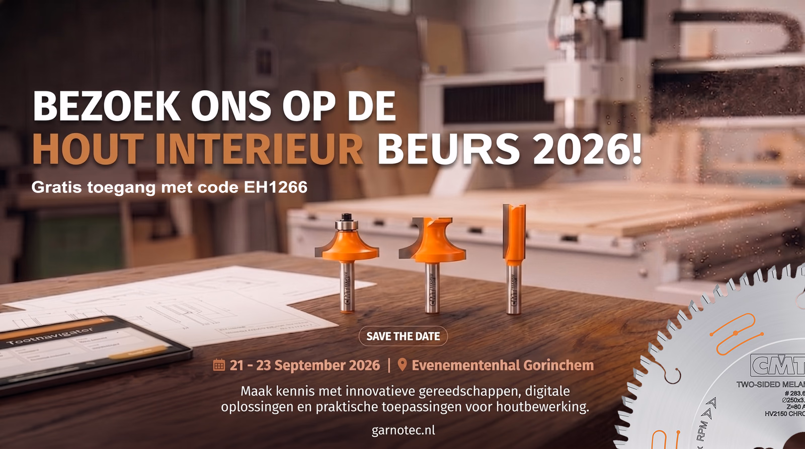 Garnotec aanwezig op de Hout Interieur Beurs 2026 in Gorinchem