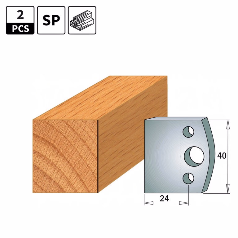 Rechte messen voor profielfreeskop I=40mm K=4mm profiel 192