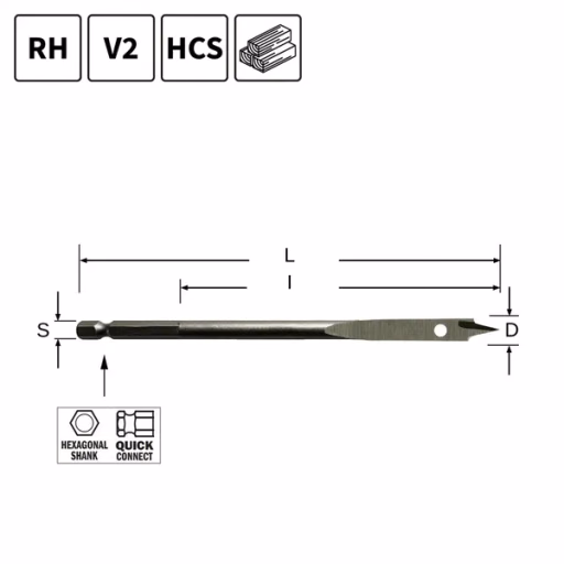 Speedboor, D=8mm L=150mm