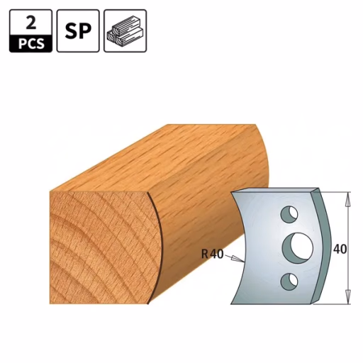 Profielmessen voor profielfreeskop I=40mm profiel 8