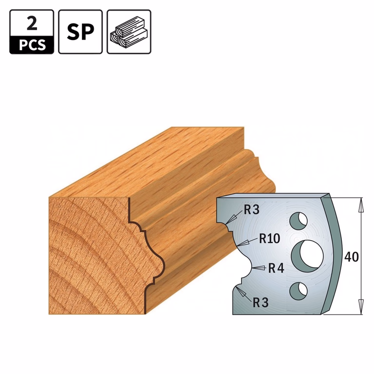 Profielmessen voor profielfreeskop I=40mm profiel 102