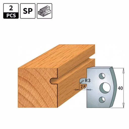 Profielmessen voor profielfreeskop I=40mm profiel 10