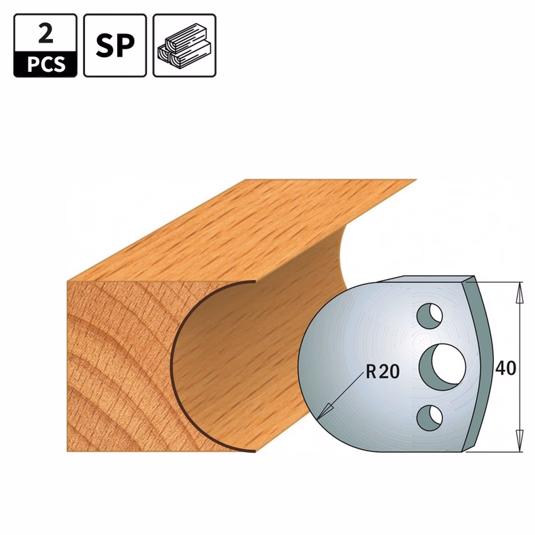Profielmessen voor profielfreeskop I=40mm profiel 131