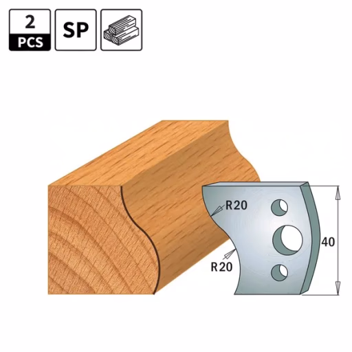 Profielmessen voor profielfreeskop I=40mm profiel 9