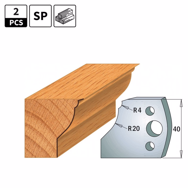 Profielmessen voor profielfreeskop I=40mm profiel 109