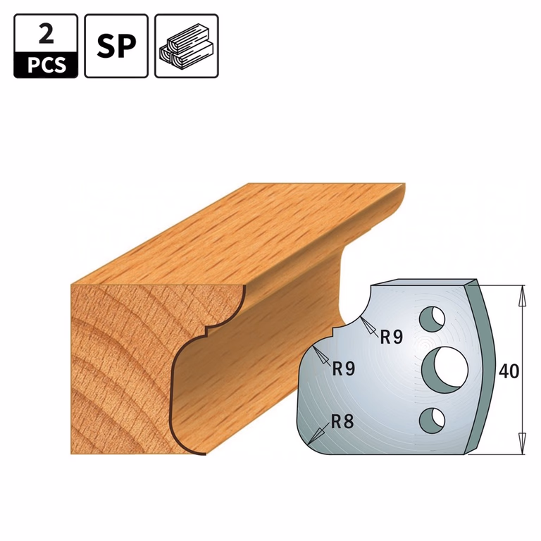 Profielmessen voor profielfreeskop I=40mm profiel 68