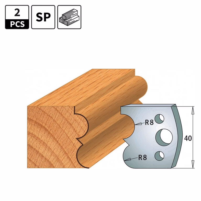 Profielmessen voor profielfreeskop I=40mm profiel 28