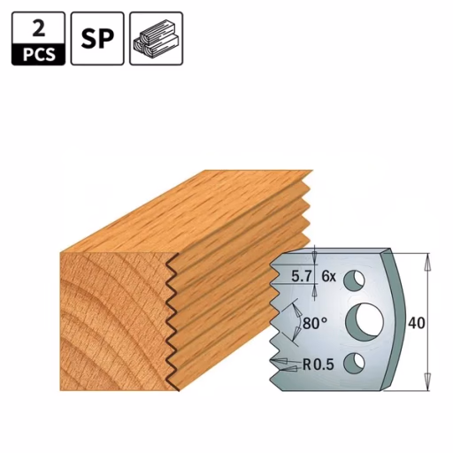 Profielmessen voor profielfreeskop I=40mm profiel 77