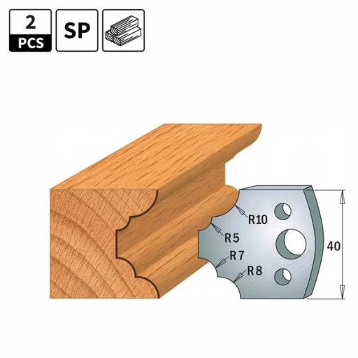 Profielmessen voor profielfreeskop I=40mm profiel 22