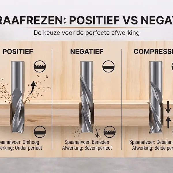 Positieve of negatieve spiraalfrees: wat is het verschil?