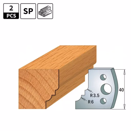 Profielmessen voor profielfreeskop I=40mm profiel 19