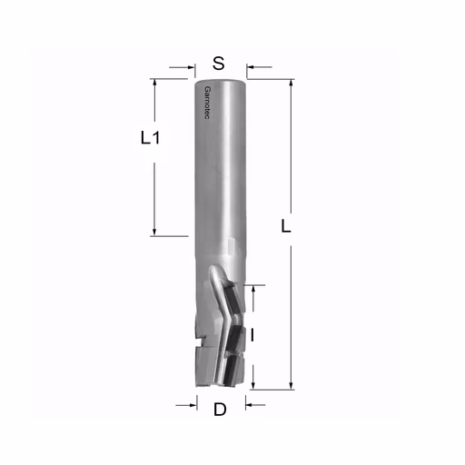 Diamantfrees positieve PCD Z3+1 Nesting D=12mm S=12mm