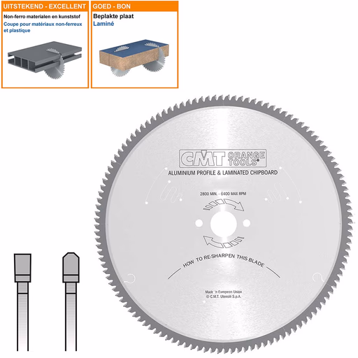 Cirkelzaag voor non-ferro metalen en harde materialen D=400mm K=4mm P=3,2mm Z120 · 297.120.16M
