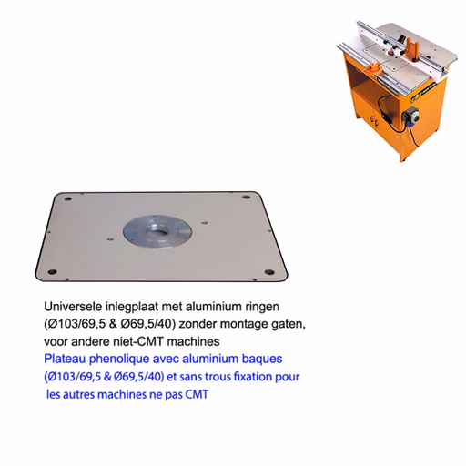 Universele inlegplaat + inlegringen · 999.501.26