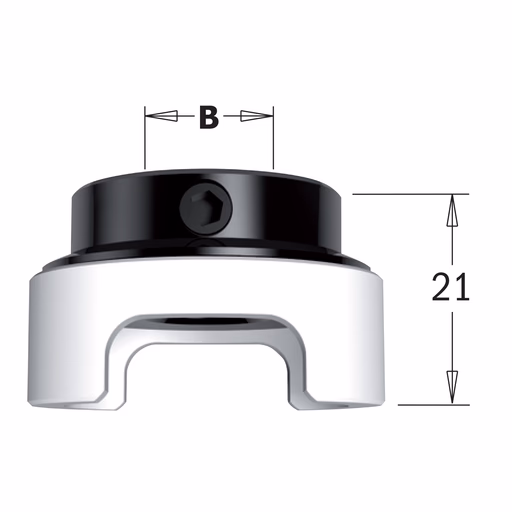 Meerdraaiende diepte instelring in Delrin® B=10mm K=19mm