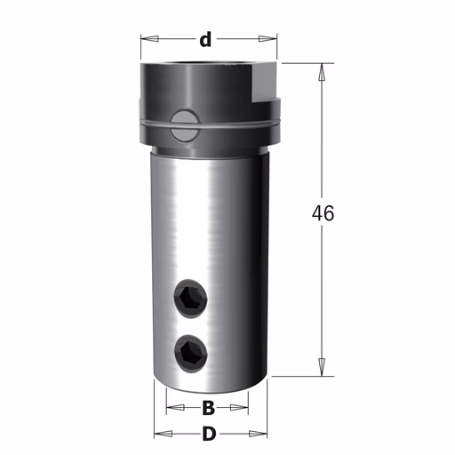 Snelwissel boorhouder voor Weeke, rechts en links D=17mm B=10mm