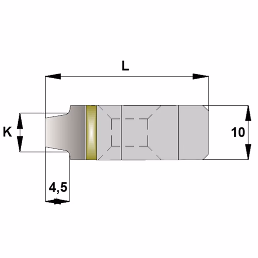 Enkele groeftand L=30mm K=7mm