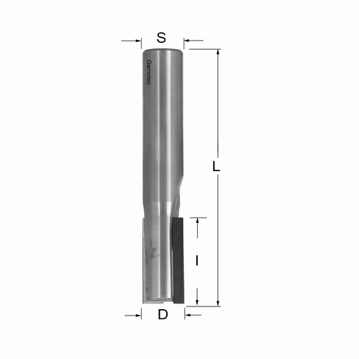Diamantfrees met negatieve en positieve snij-plakket PCD Z2+1 D=12mm S=12mm L=70mm I=20mm