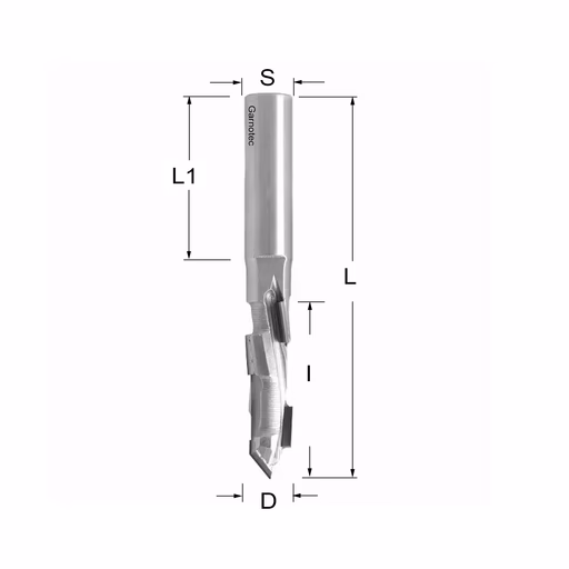 Diamantfrees PCD Z1+1 45° L=91mm I=36mm (4+1 PCD)