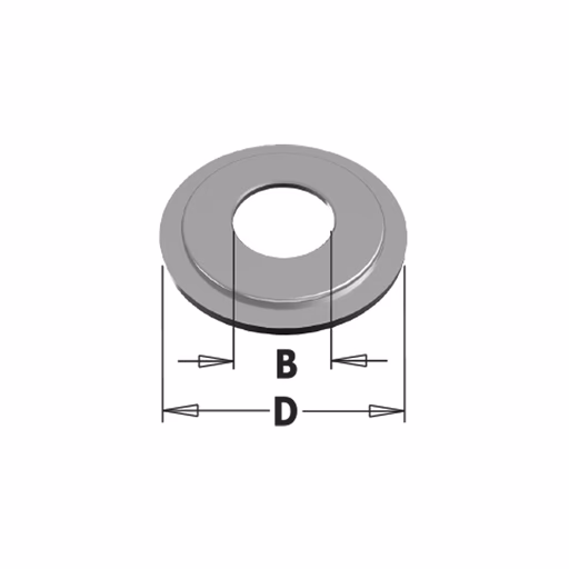 Onderlegring voor lager. D=19mm B=6,35mm