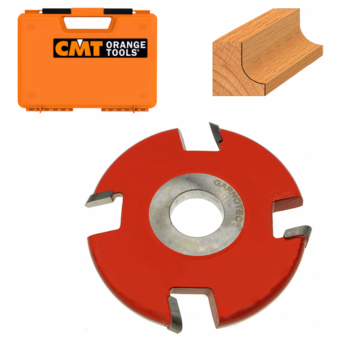 Bolle HW-afrondfrees met gesoldeerde snijplaten D=140mm Hd=45mm R=18mm Z4