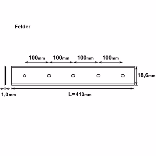Schaafmes Brück (Kobalt) L=410mm · 795.410.18FEK