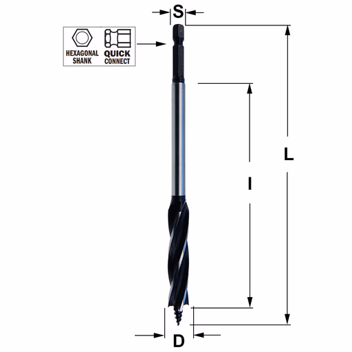 Spiraalboor, D=16mm L=165mm