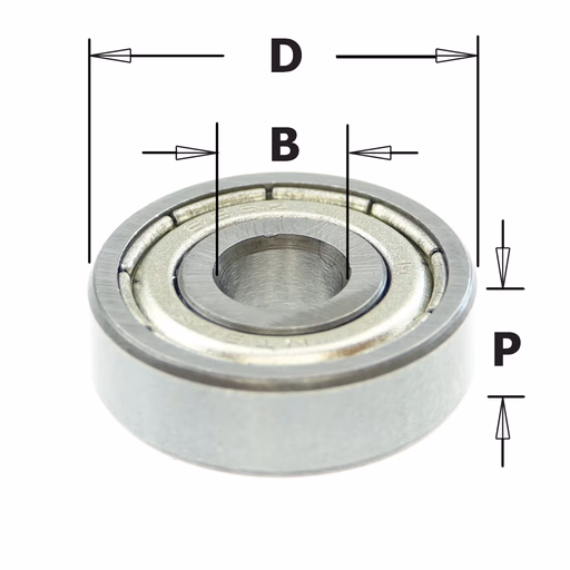 Standaard kogellager D=16mm B=5mm P=5mm