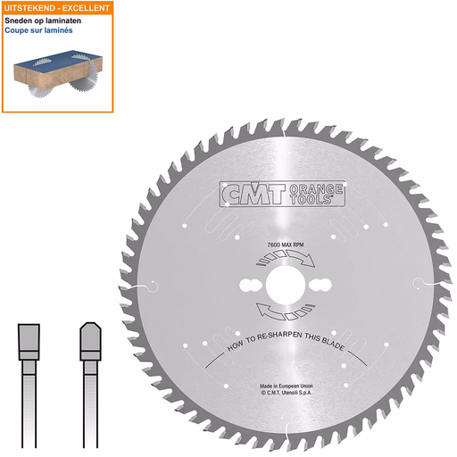 Opdeelcirkelzaagblad met hardmetalen tanden D=350mm B=30mm K=4,4mm Z72