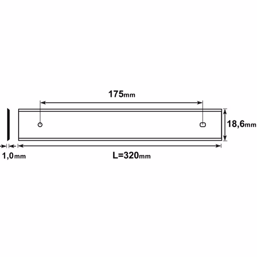 Brück schaafmes HSS M42 320x18,6x1,0