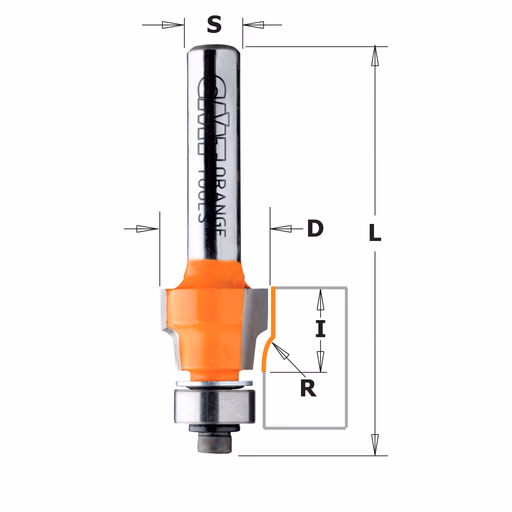 Uitloopfrees met kogellager, HW D=12,7mm L=52mm I=9,5mm · 807.004.11