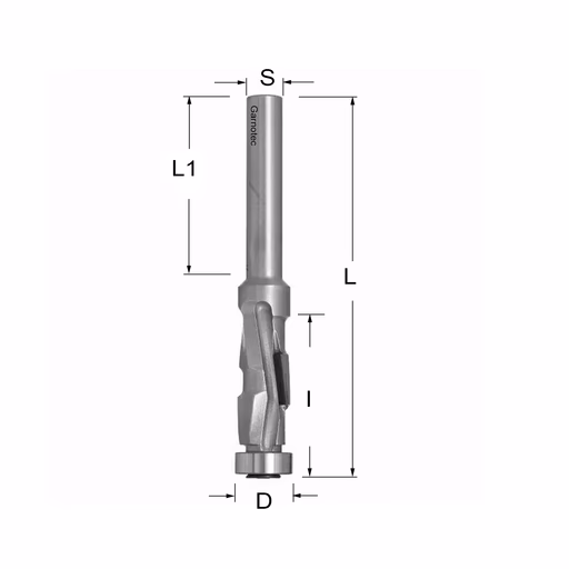 Diamant kantenfrees PCD Z1 S=8mm L=82mm L1=50mm