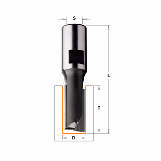 Groeffrees met binnendraad aansluiting, HW D=6mm S=M10 L=50mm I=14mm