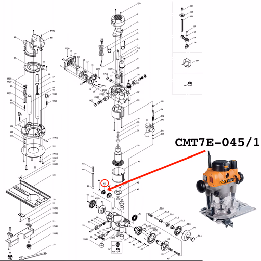 Koppel tandwiel · CMT7E-045/1