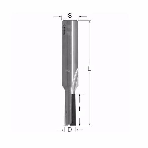 Diamantfrees met negatieve snij-plakket PCD Z2 D=8mm S=12mm L=70mm I=22mm
