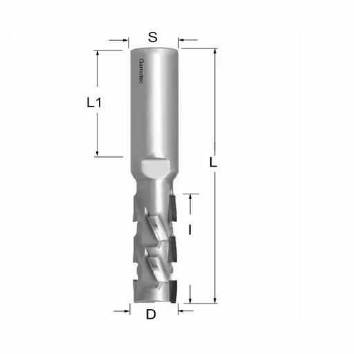 Diamantfrees PCD Z2+2 Nesting PRO D=18mm S=18mm L=105mm I=43mm
