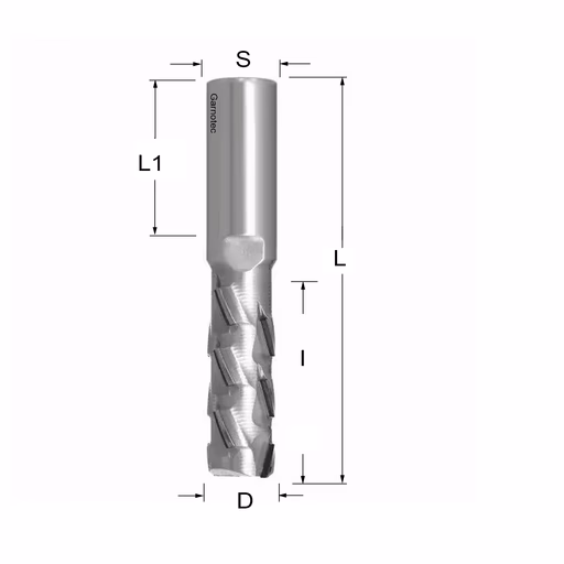 Diamantfrees PCD Z2+2 Nesting PRO D=20mm S=20mm L=110mm I=52mm