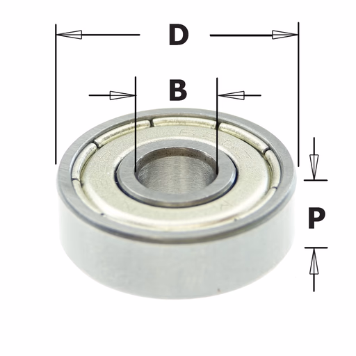 Standaard kogellager D=19mm B=6mm P=6mm