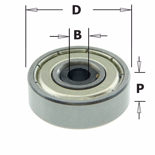 Standaard kogellager D=22,2mm B=4,76mm P=7,5mm