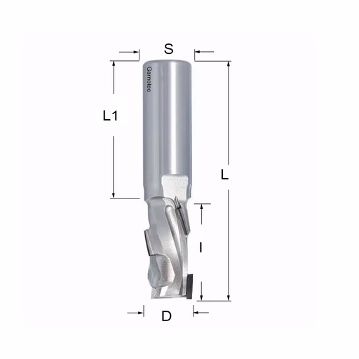 Diamantfrees PCD Z1+1 D=20mm L=95mm I=35mm (4 PCD+1 HM) · 140.401.61