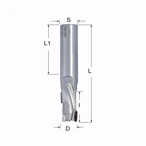 Diamantfrees PCD Z1+1 D=16mm L=85mm I=25mm (3 PCD+1 HM)
