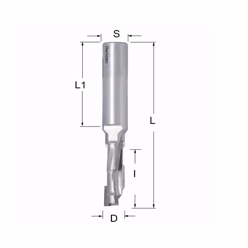Diamantfrees PCD Z1+1 D=10mm L=83mm I=35mm (4 PCD+1 HM) · 140.304.62