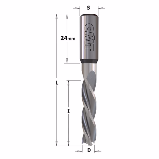 Drevelboor, Links D=5mm I=30mm