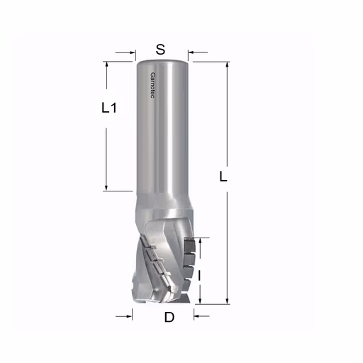Diamantfrees negatieve PCD Z3+1 Turbo D=25mm L=88mm I=25mm (14+1 PCD)